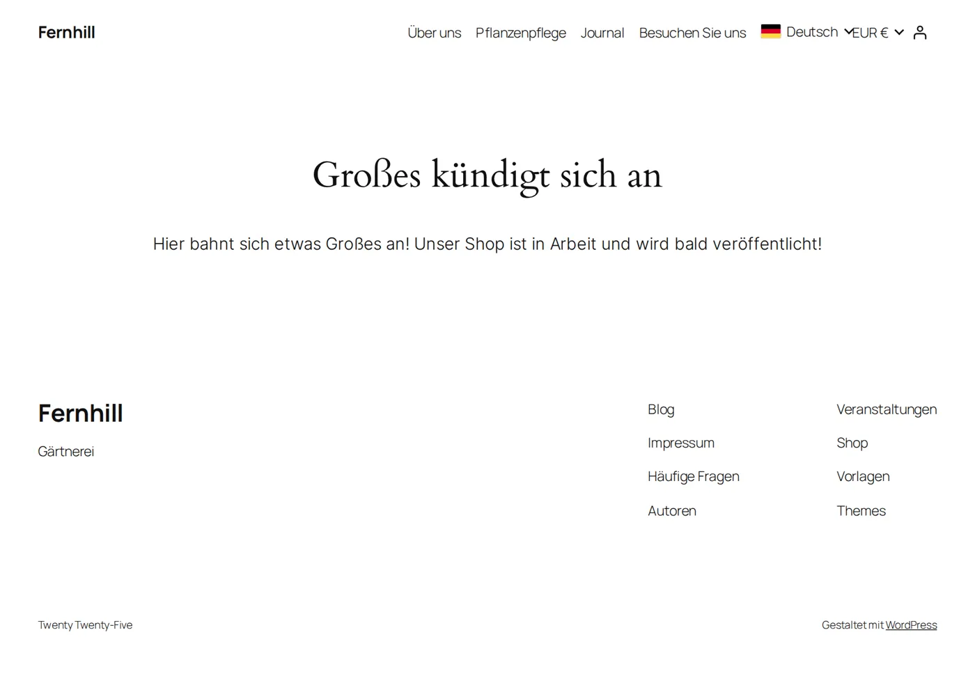 The shop in German.